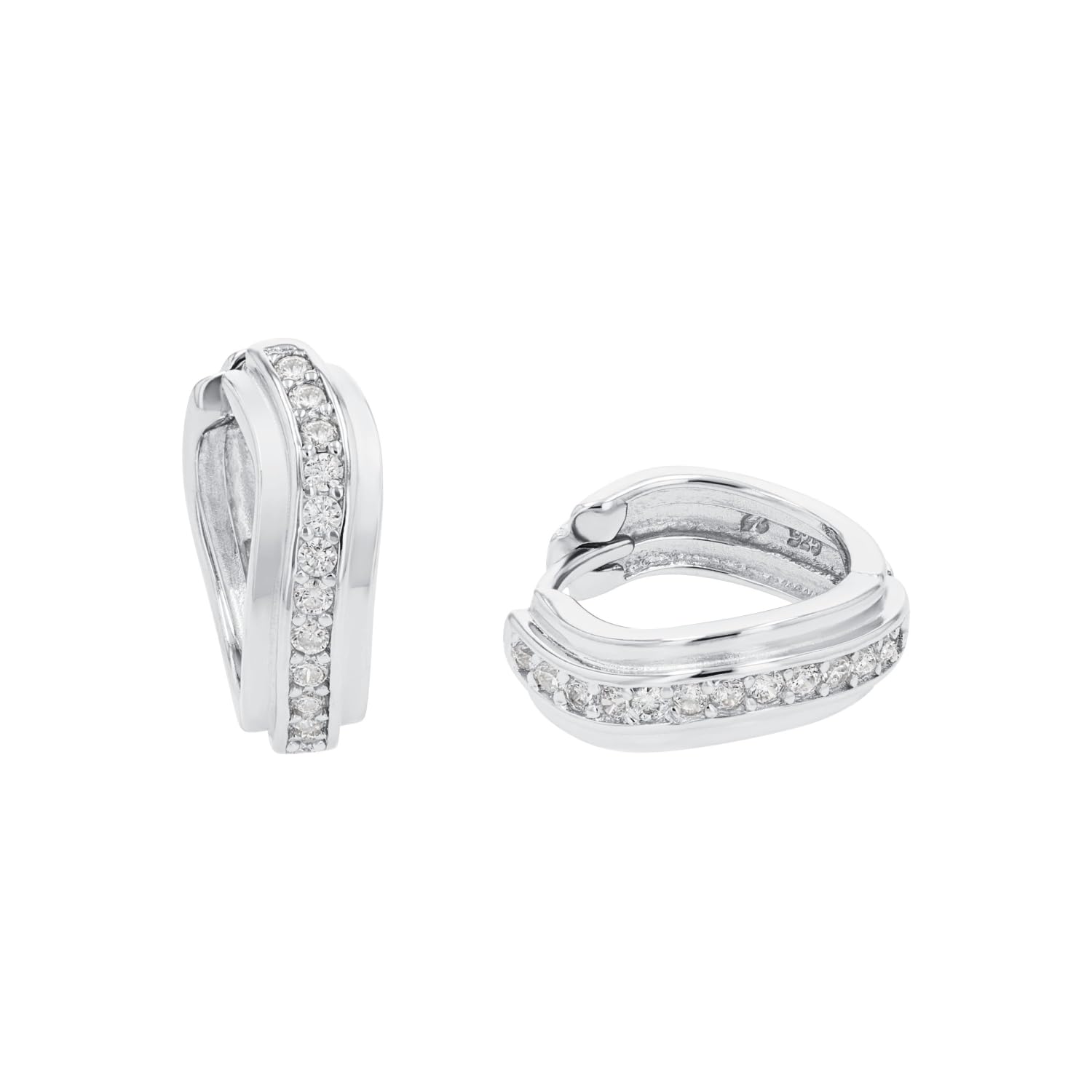 amor-ohrschmuck-creolen-925-silber-schwarz-zirkonia-18-mm image 1