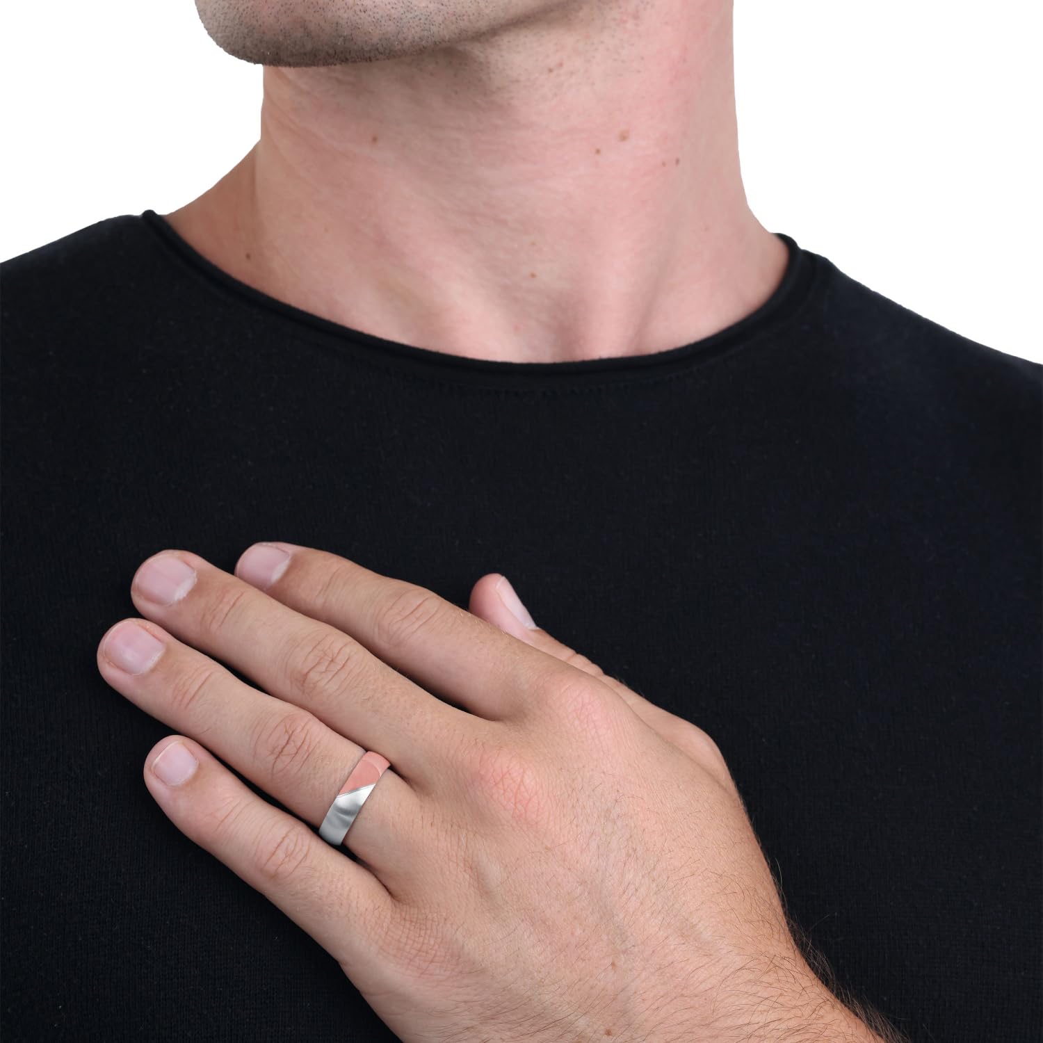amor-ringe-ring-edelstahl-bicolor-gravierbar-9621965 image 2