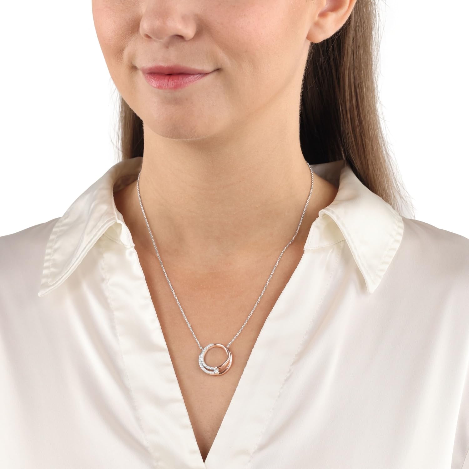 amor-halsschmuck-kette-2026271-bicolor-45-cm-zirkonia image 4
