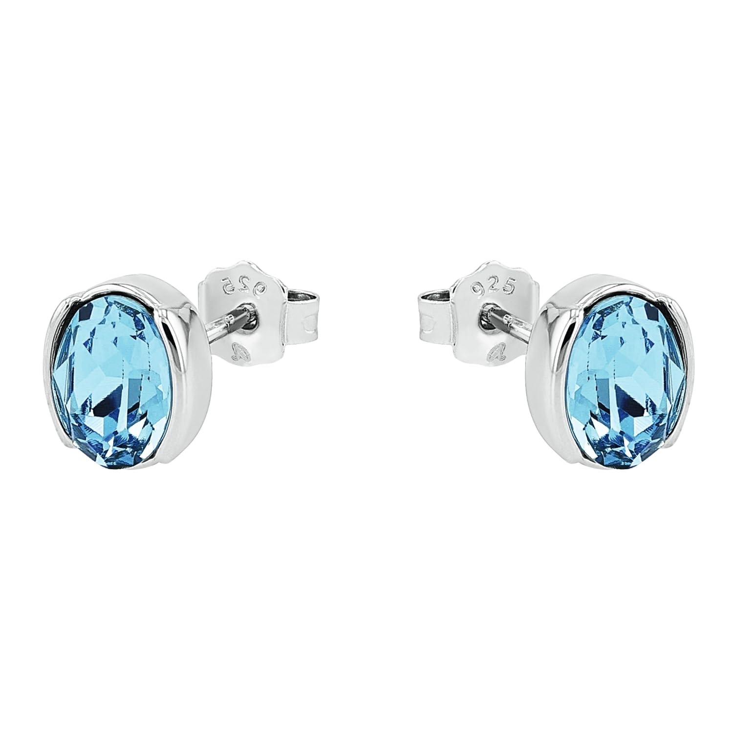 amor-ohrschmuck-ohrstecker-silber-blau-kristallglas-9-mm-oval image 3