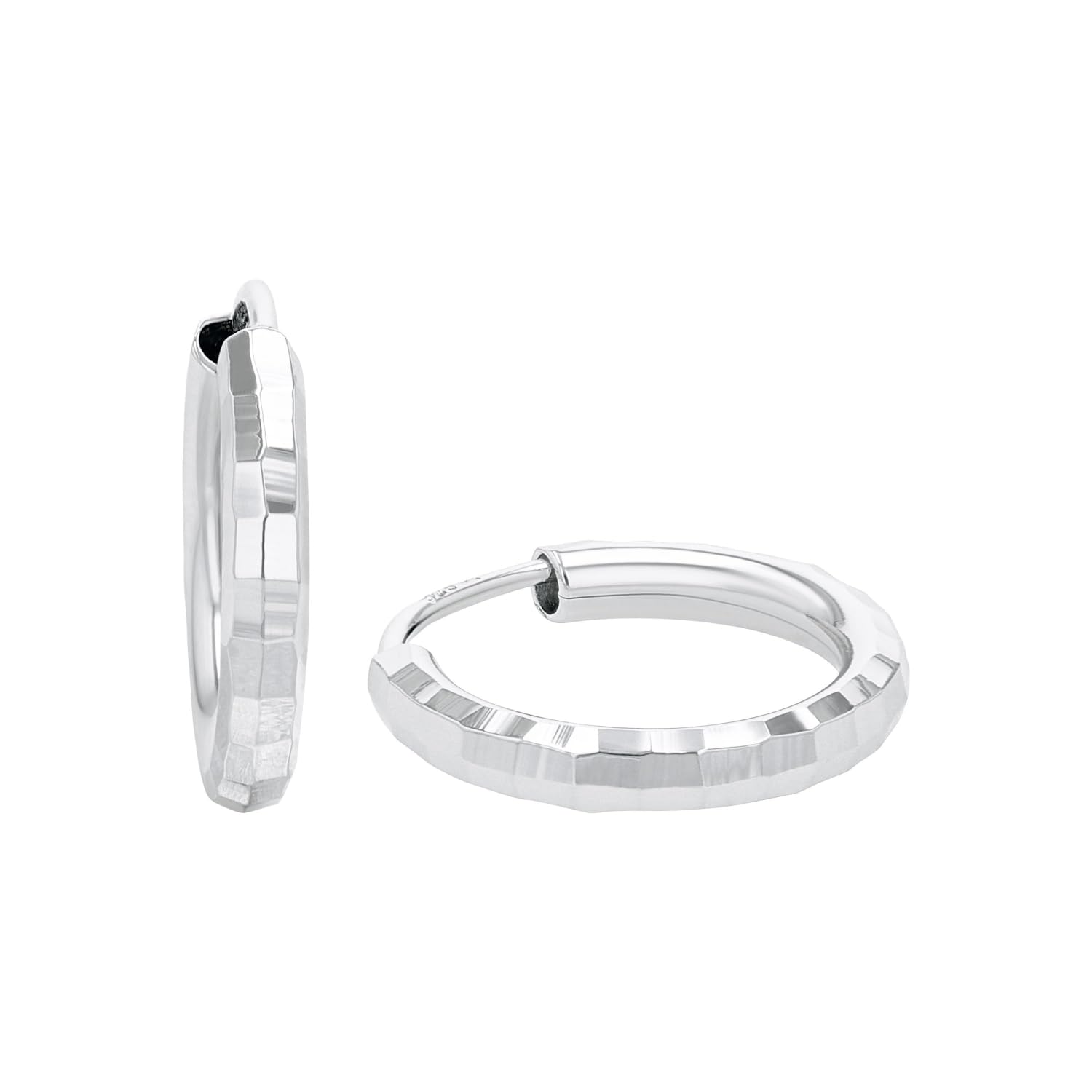 amor-ohrschmuck-creolen-925-silber-schwarz-14-mm image 1