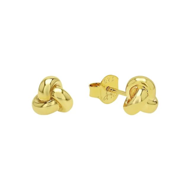 amor-2039988-ohrstecker-925-silber-gold-knoten-0-8-cm image 1