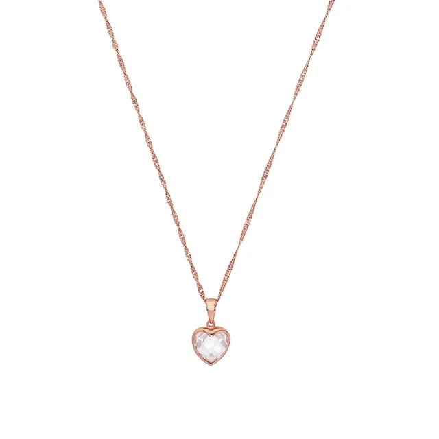 amor-2016012-herz-kette-ros-42-cm-zirkonia image 1