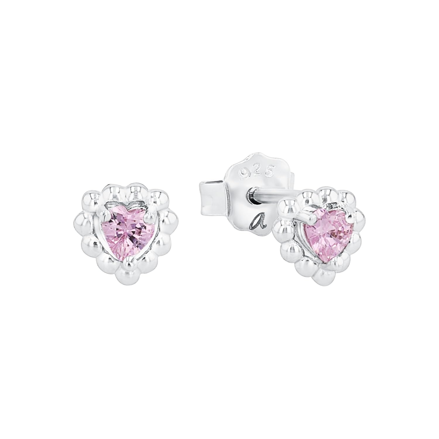 amor-2021294-herz-ohrstecker-rosa-925-silber-m-dchen image 1
