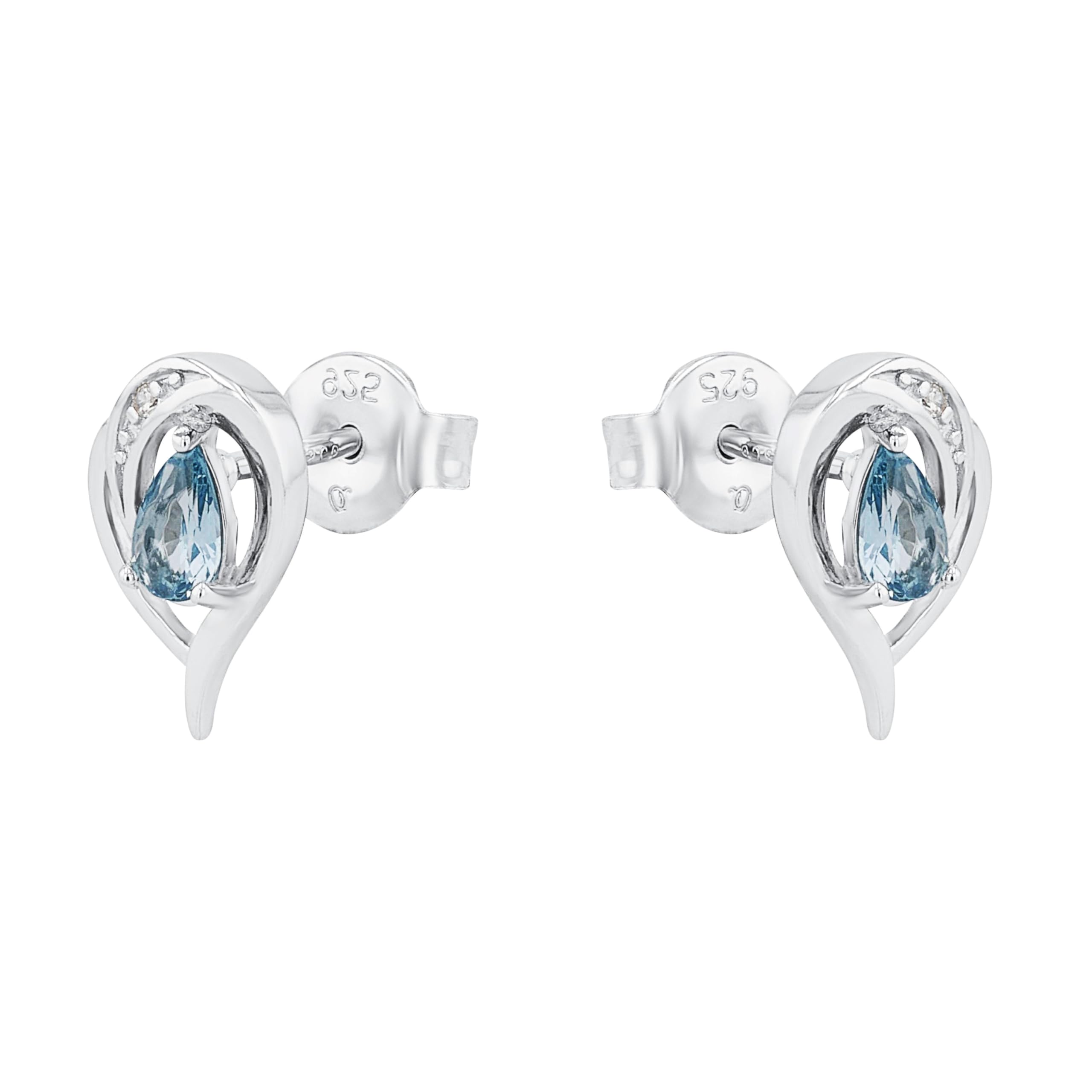 amor-ohrschmuck-2012797-ohrstecker-blau-1-cm-zirkonia image 3