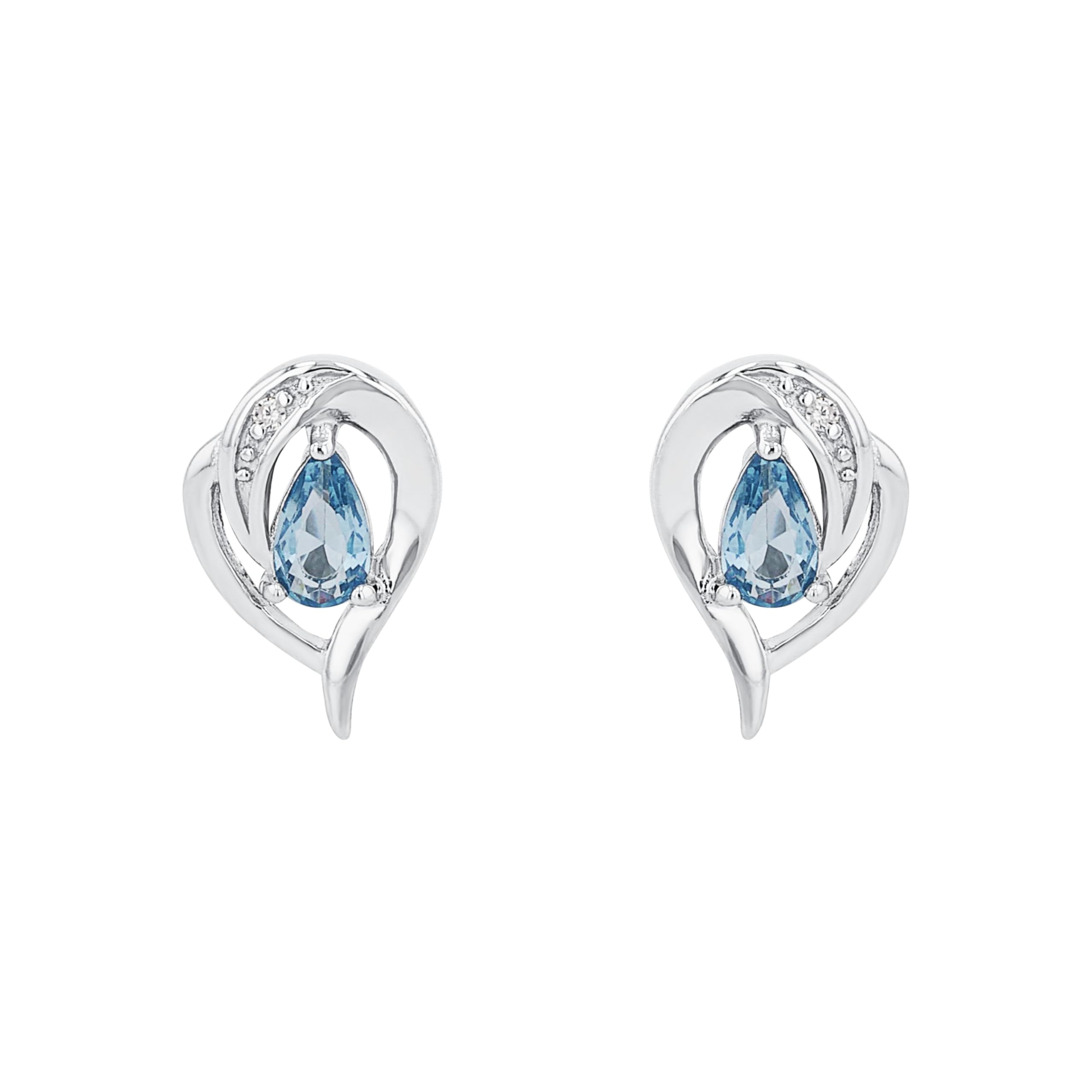 amor-ohrschmuck-2012797-ohrstecker-blau-1-cm-zirkonia image 2