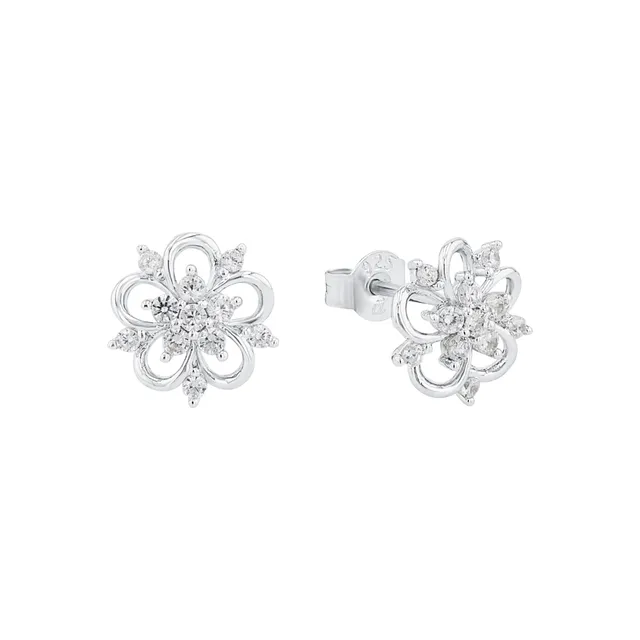 amor-blume-ohrstecker-925-silber-damen-mit-zirkonia image 1