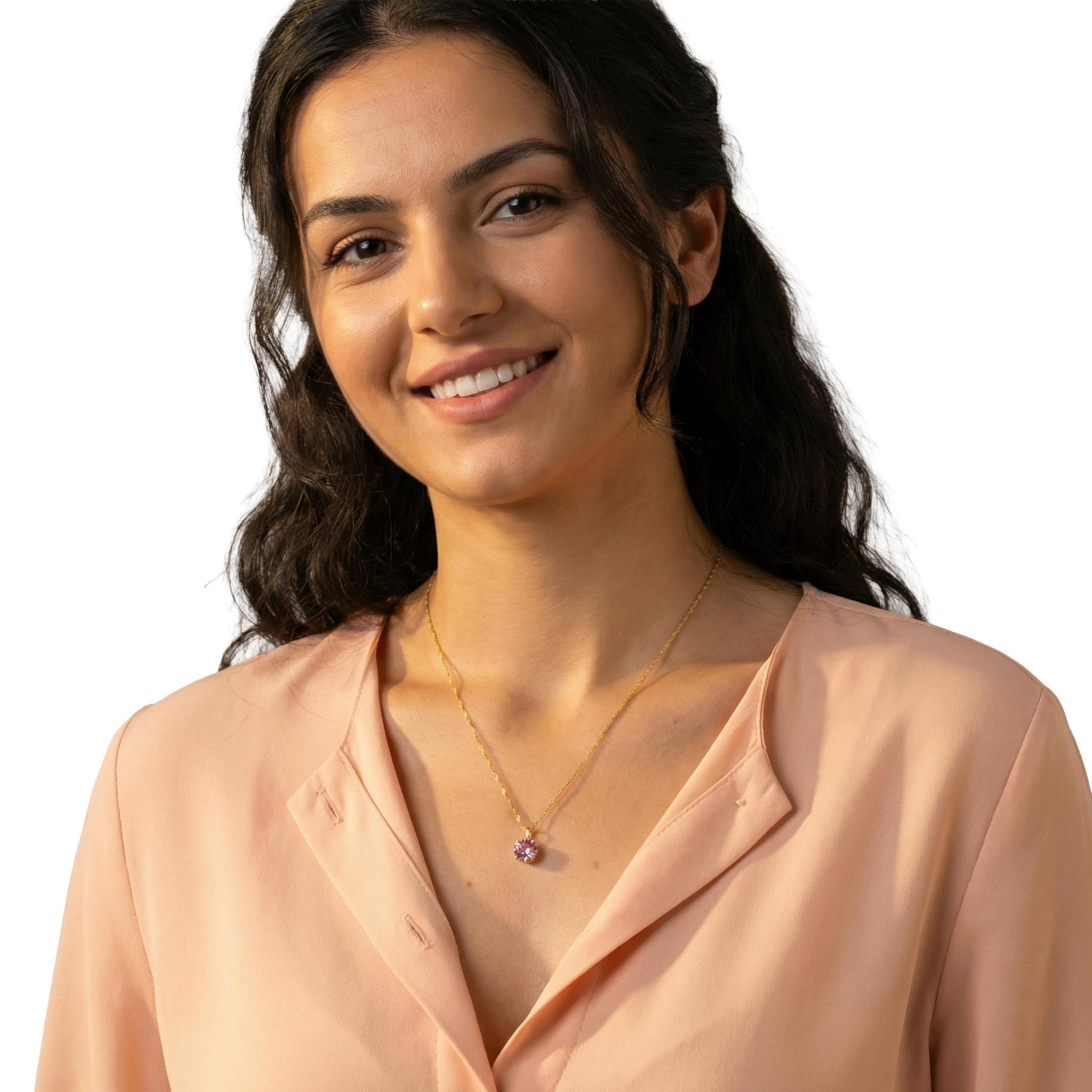 amor-amr-n0028-damen-halskette-925-silber-vergoldet-zirkonia image 3