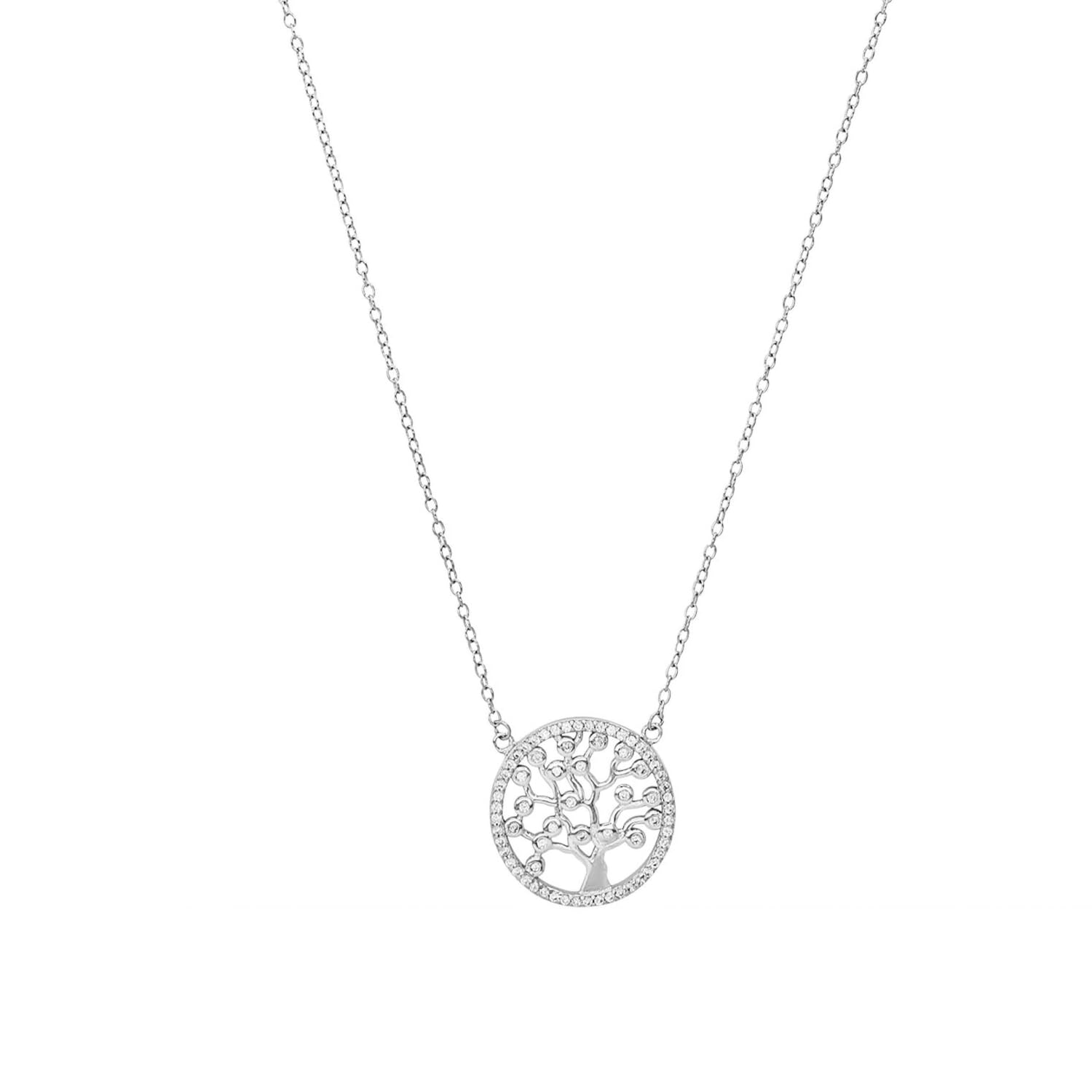 amor-2022105-lebensbaum-halskette-silber-45-cm-zirkonia image 1