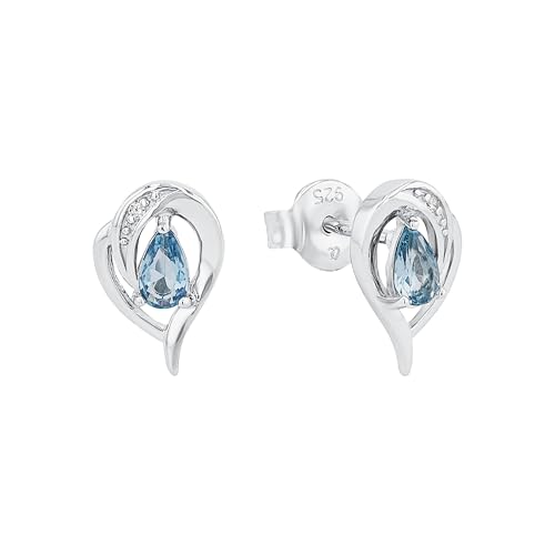 amor-ohrschmuck-2012797-ohrstecker-blau-1-cm-zirkonia image 7