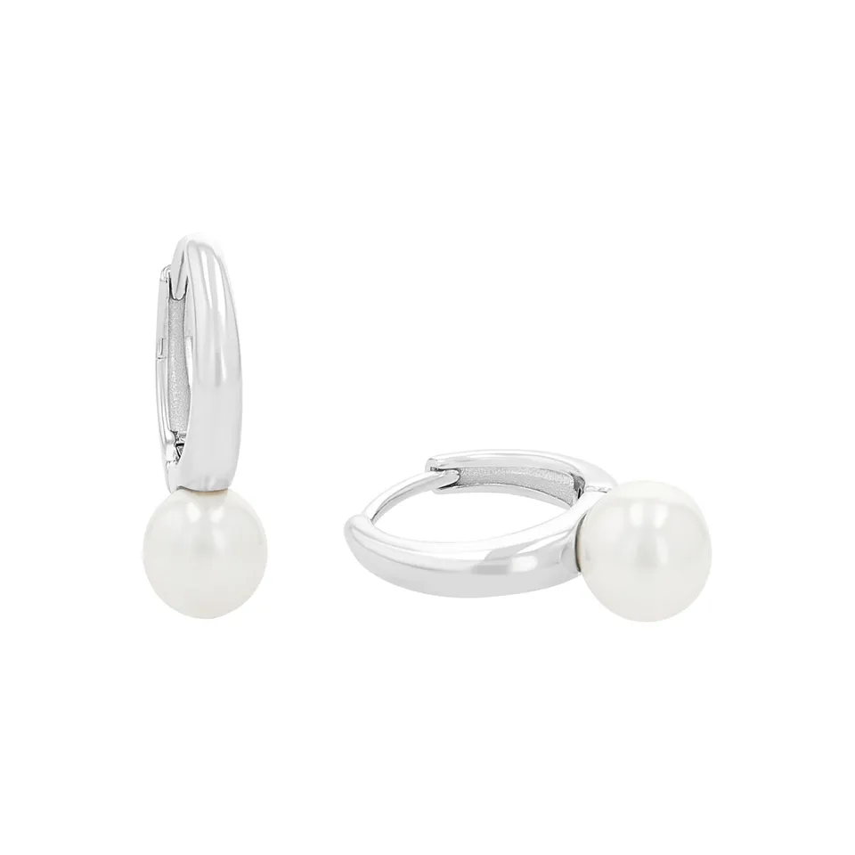 amor-ohrschmuck-2100165-creolen-silber-mit-perle-18mm image 1
