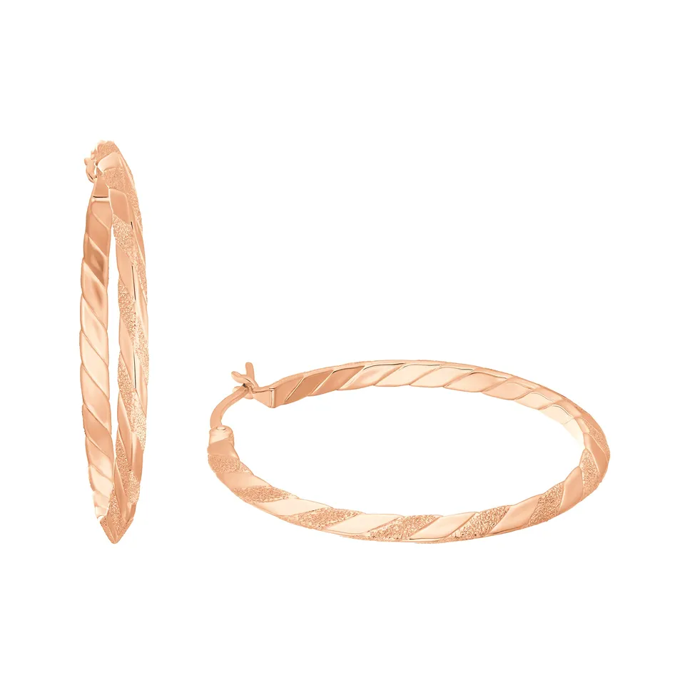 amor-ohrschmuck-2016717-creolen-ros-4-cm-teilmatt image 1