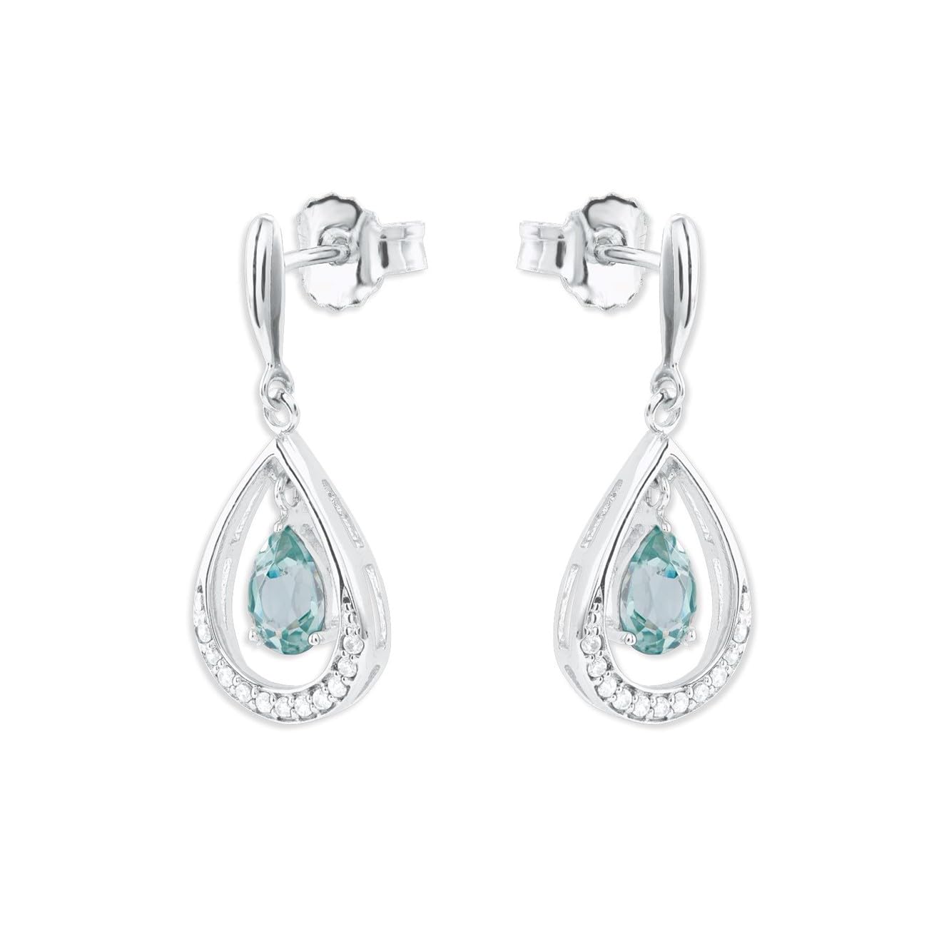 amor-ohrschmuck-2023895-ohrh-nger-silber-gr-n-2-2-cm image 3
