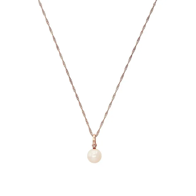 amor-2022075-kette-silber-45cm-perle-zirkonia-rosa-geschenkbox image 1