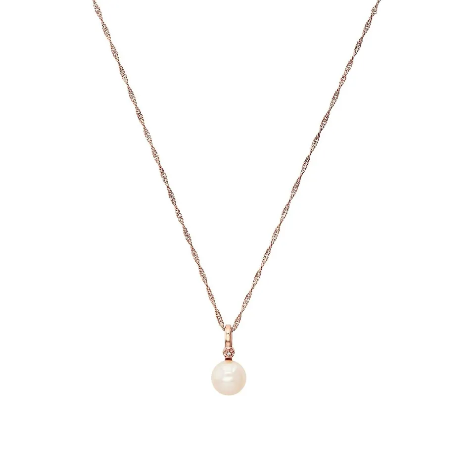 amor-2022075-kette-silber-45cm-perle-zirkonia-rosa-geschenkbox image 1