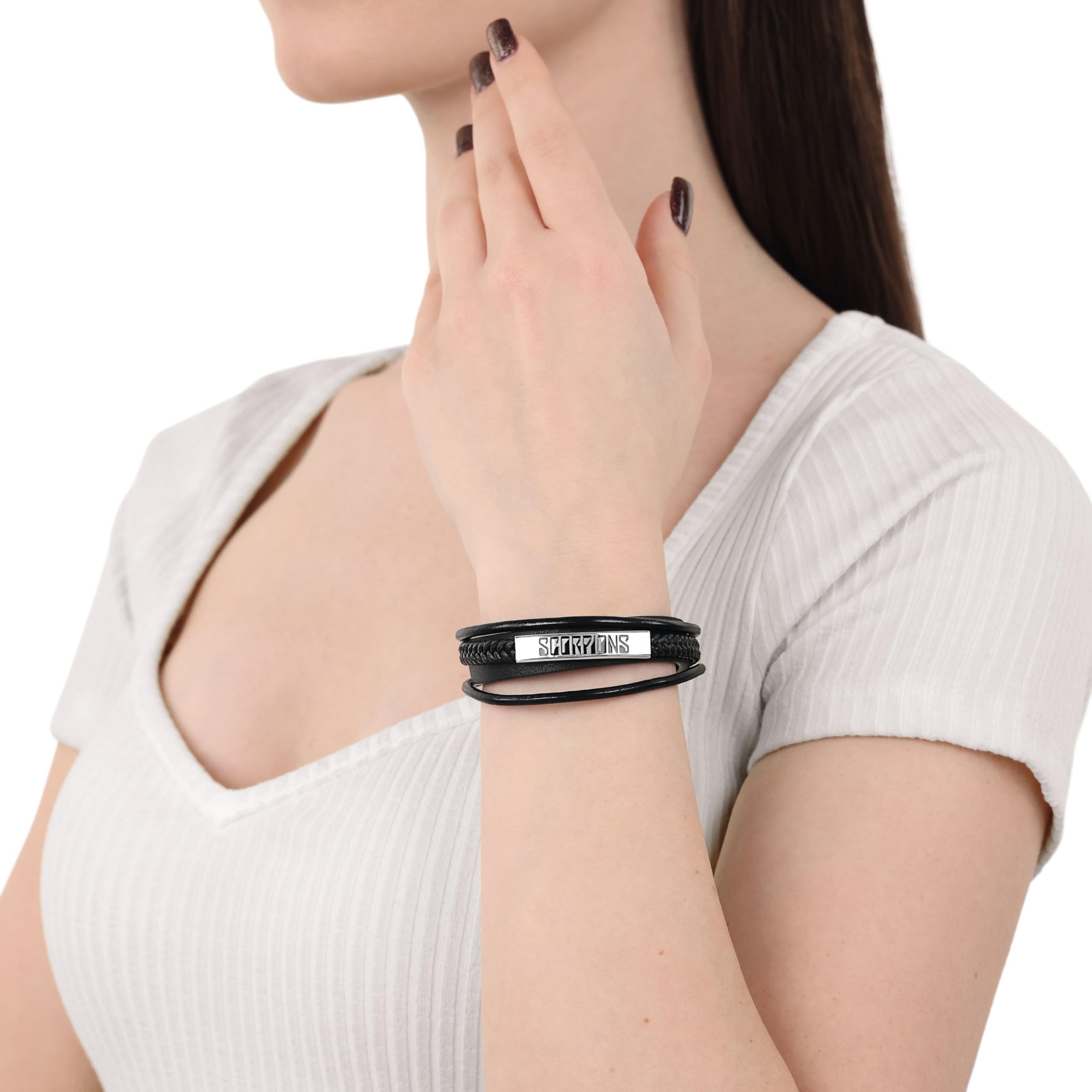 amor-scorpions-armband-2040520-leder-silber-19-5-1-5-cm image 4