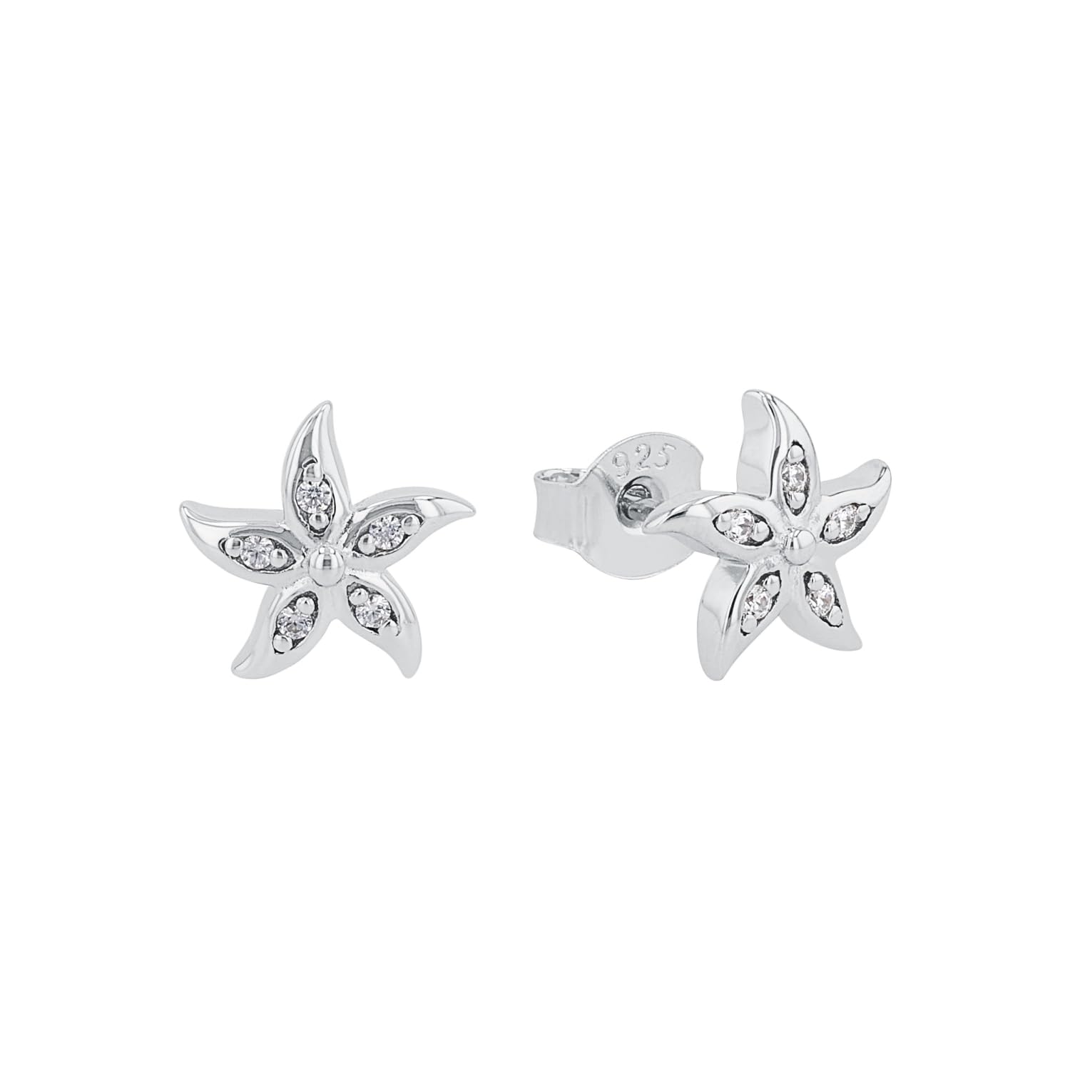 amor-seestern-ohrstecker-925-silber-gold-damen image 1
