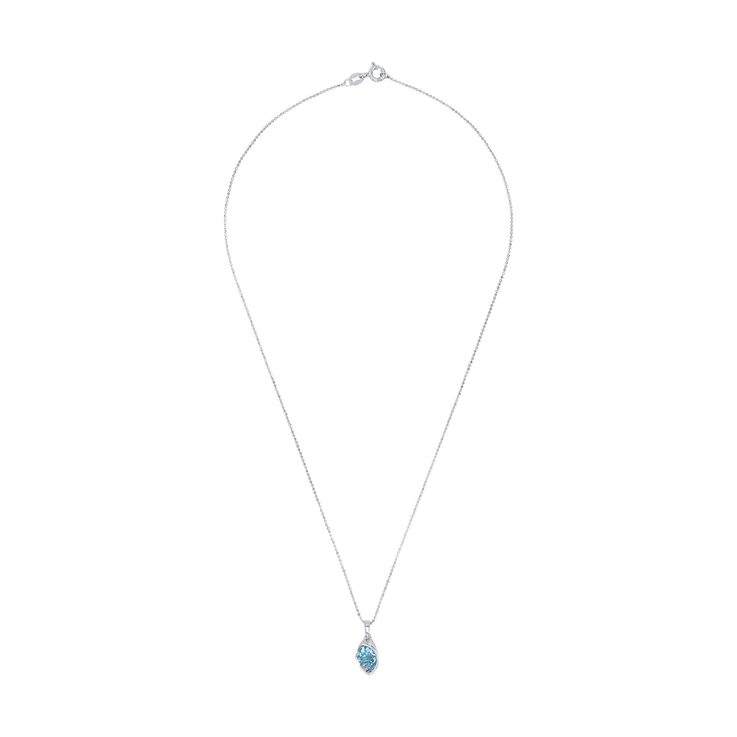 amor-halsschmuck-kette-anh-nger-45-cm-blau-zirkonia image 2
