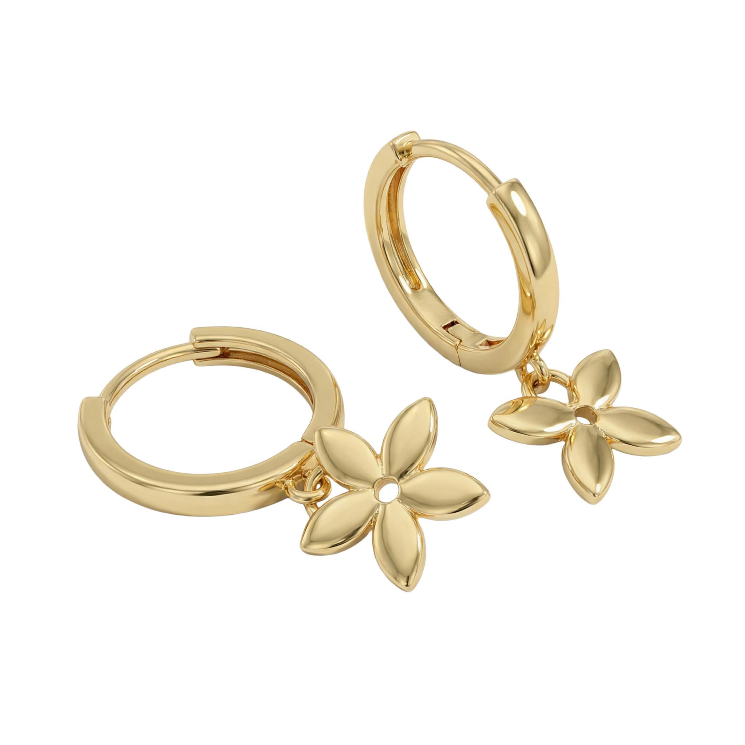 amor-amr-e0042-blumen-creolen-ohrringe-vergoldet-damen image 4