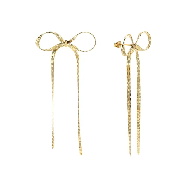 amor-2100179-ohrh-nger-damen-gold-schleife-90-mm image 1
