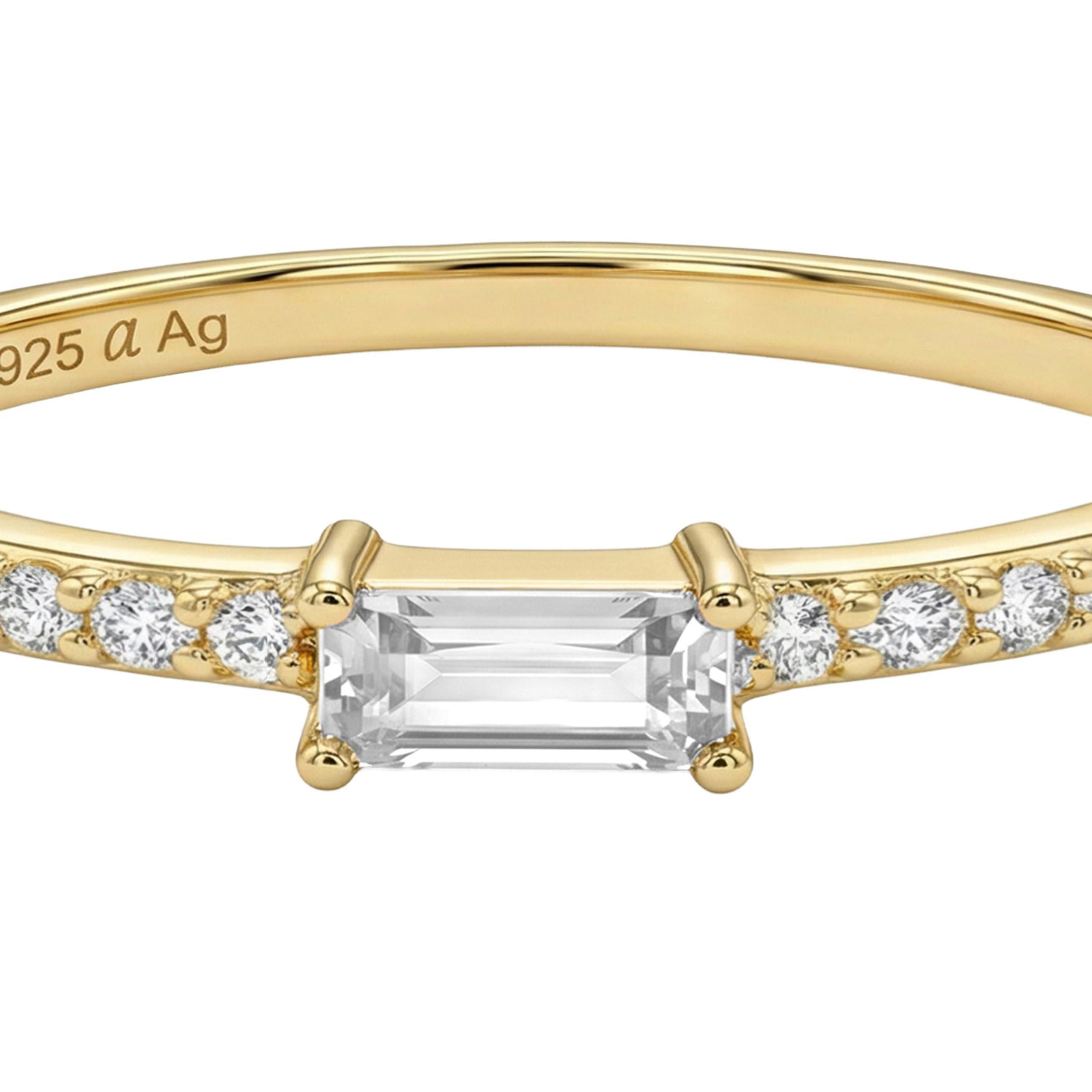amor-ringe-baguette-ring-925-silber-gold-gr-17-zirkonia image 6