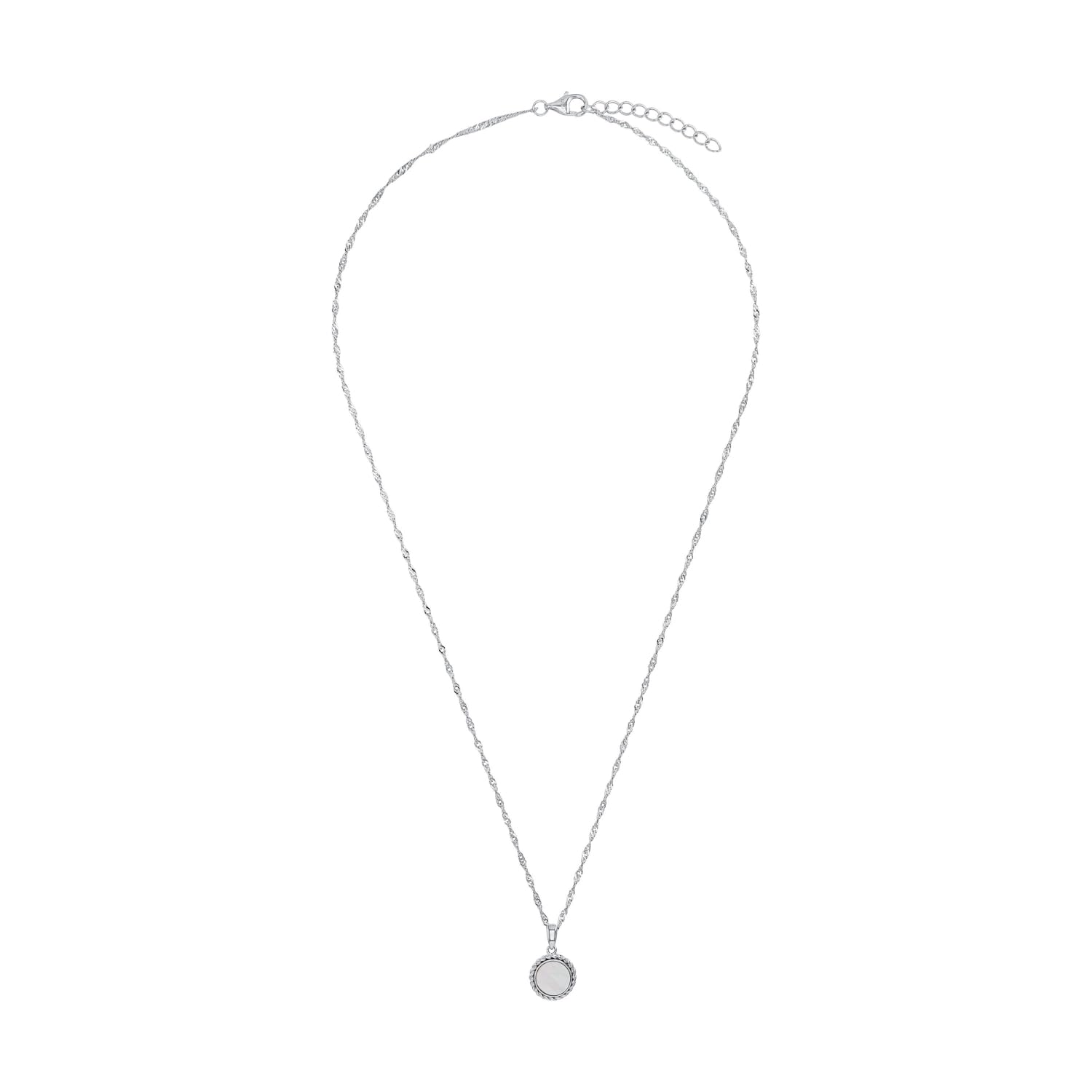 amor-perlmutt-kette-925-silber-42-3-cm-damen-set image 2