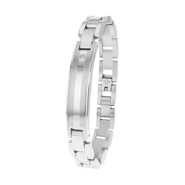 amor-9355655-herrenarmband-edelstahl-wei-22-cm image 1