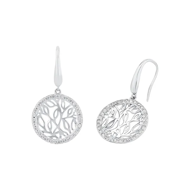 amor-ohrschmuck-ohrh-nger-2022115-silber-bl-tter-zirkonia-2-8-cm image 1