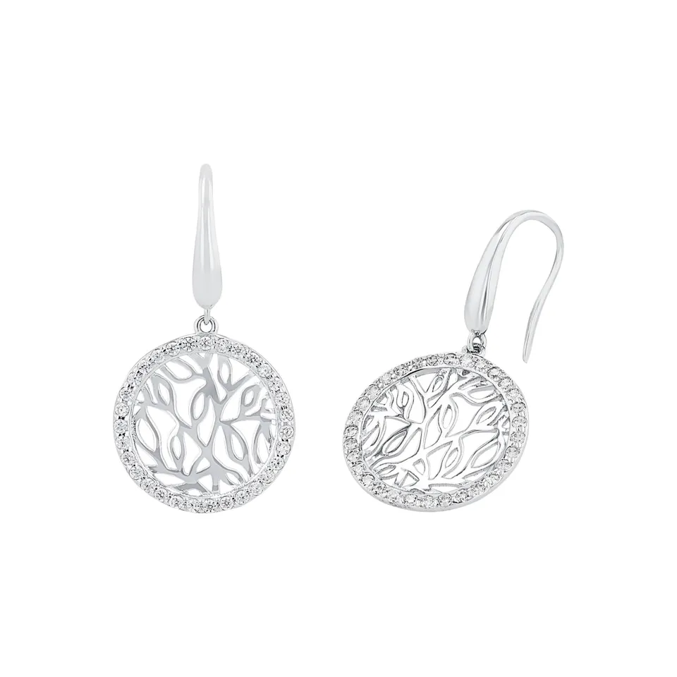 amor-ohrschmuck-ohrh-nger-2022115-silber-bl-tter-zirkonia-2-8-cm image 1