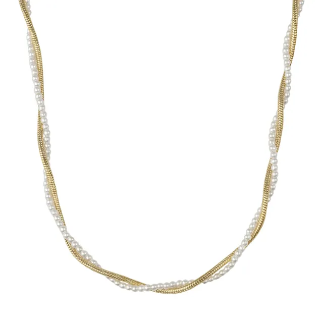 amor-amr-n0032-halskette-edelstahl-gold-perlen image 1