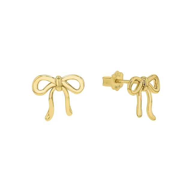 amor-2100178-ohrstecker-damen-gold-schleife-13-mm image 1