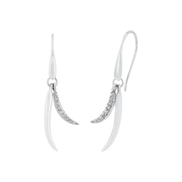 amor-ohrschmuck-ohrh-nger-2020692-silber-zirkonia-4-cm-haken image 1