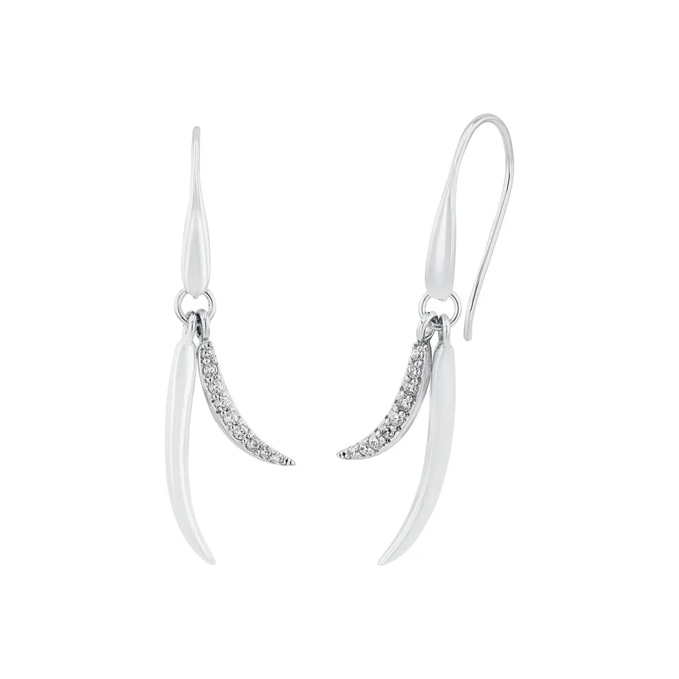 amor-ohrschmuck-ohrh-nger-2020692-silber-zirkonia-4-cm-haken image 1