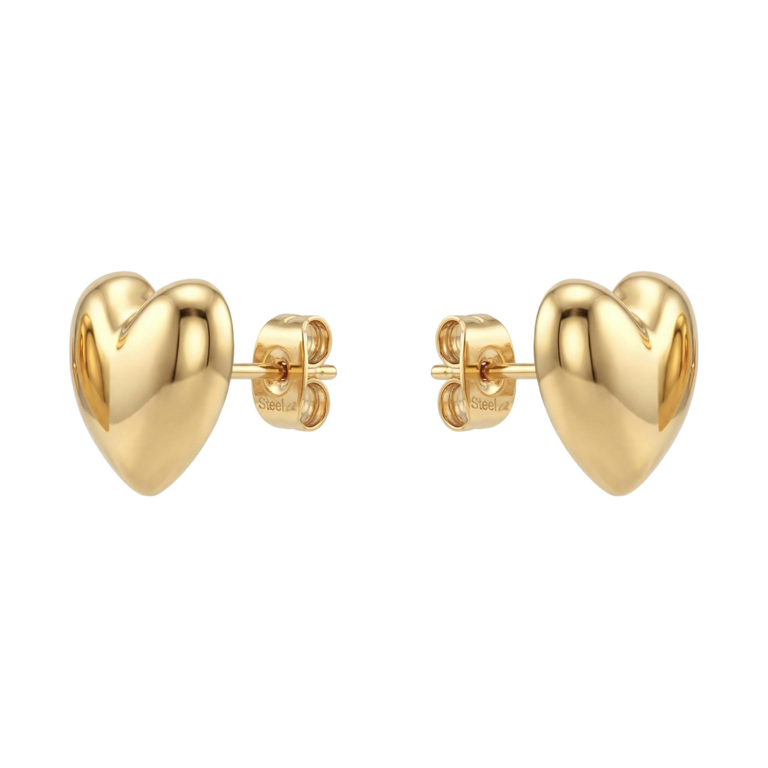 amor-ohrschmuck-amr-e0044-herz-ohrstecker-vergoldet image 1