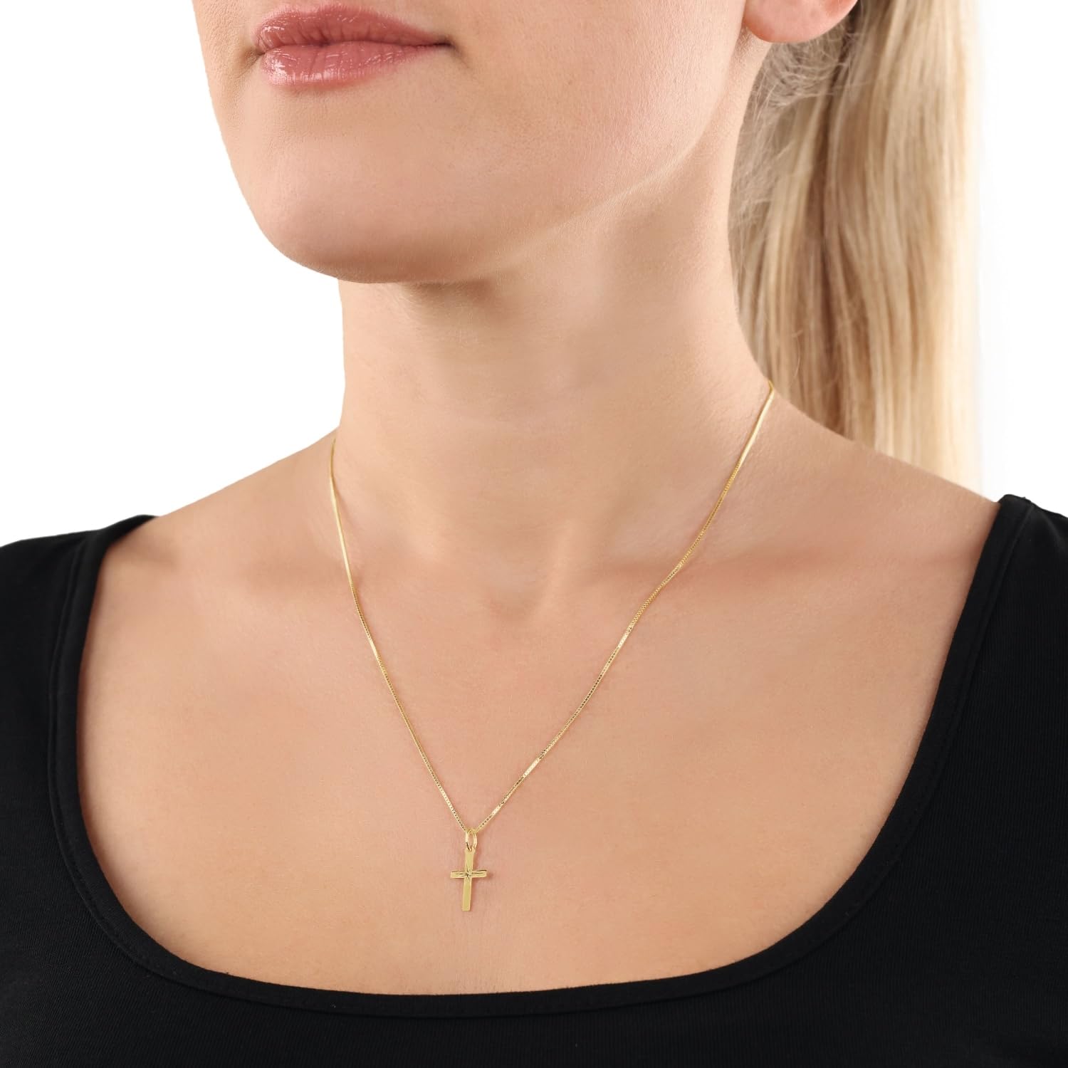 amor-2028373-anh-nger-kreuz-gold-zirkonia-2-cm-unisex image 3