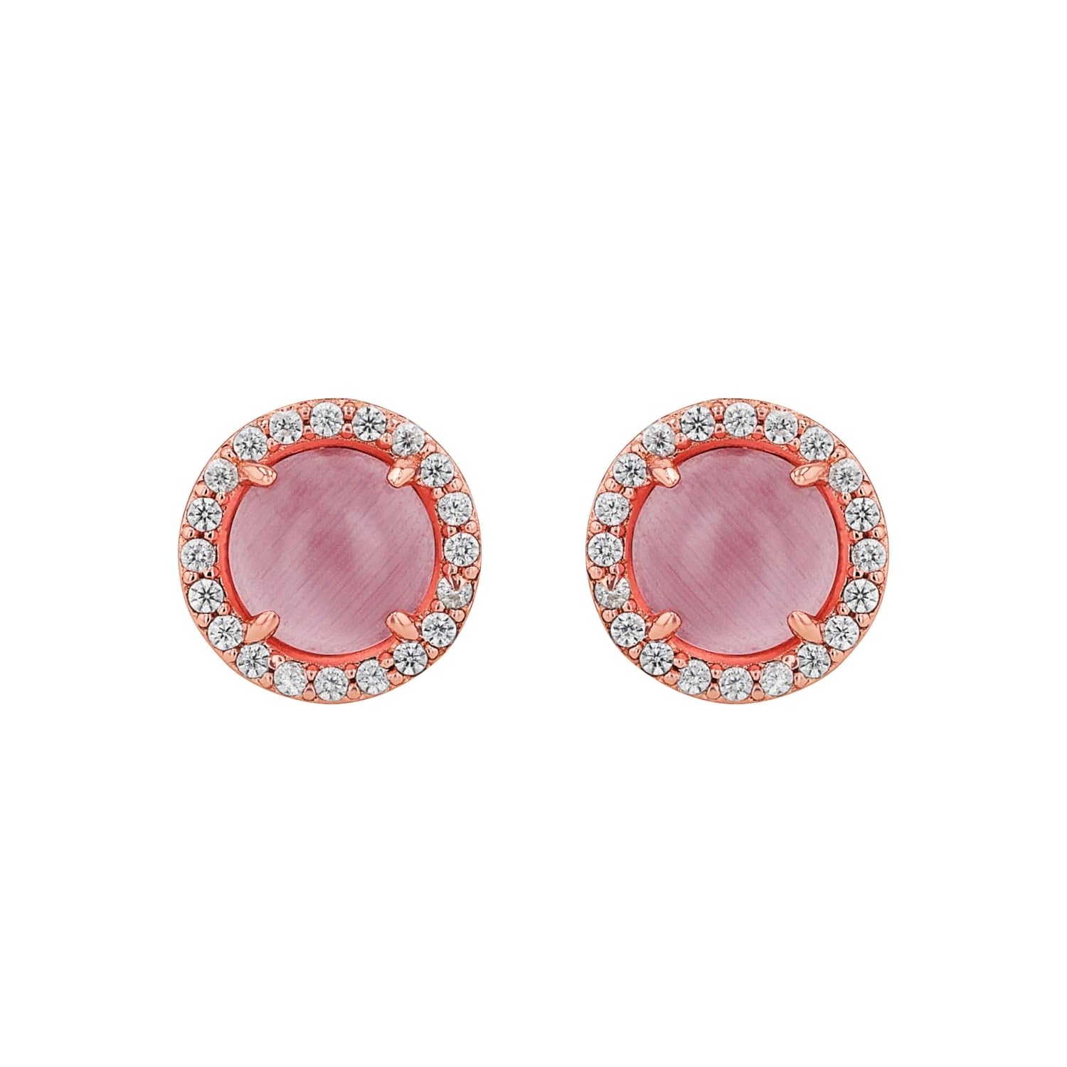 amor-ohrschmuck-ohrstecker-925-silber-rosa-zirkonia-damen image 4