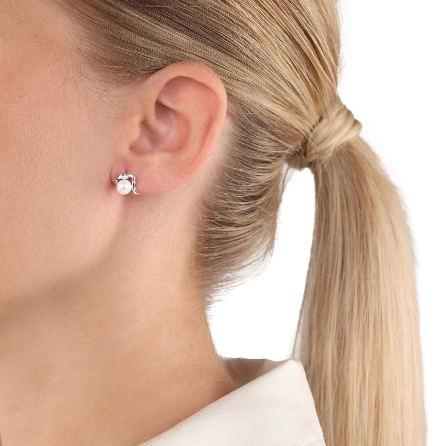 amor-ohrschmuck-9243440-ohrstecker-0-9-cm-perle-zirkonia image 2
