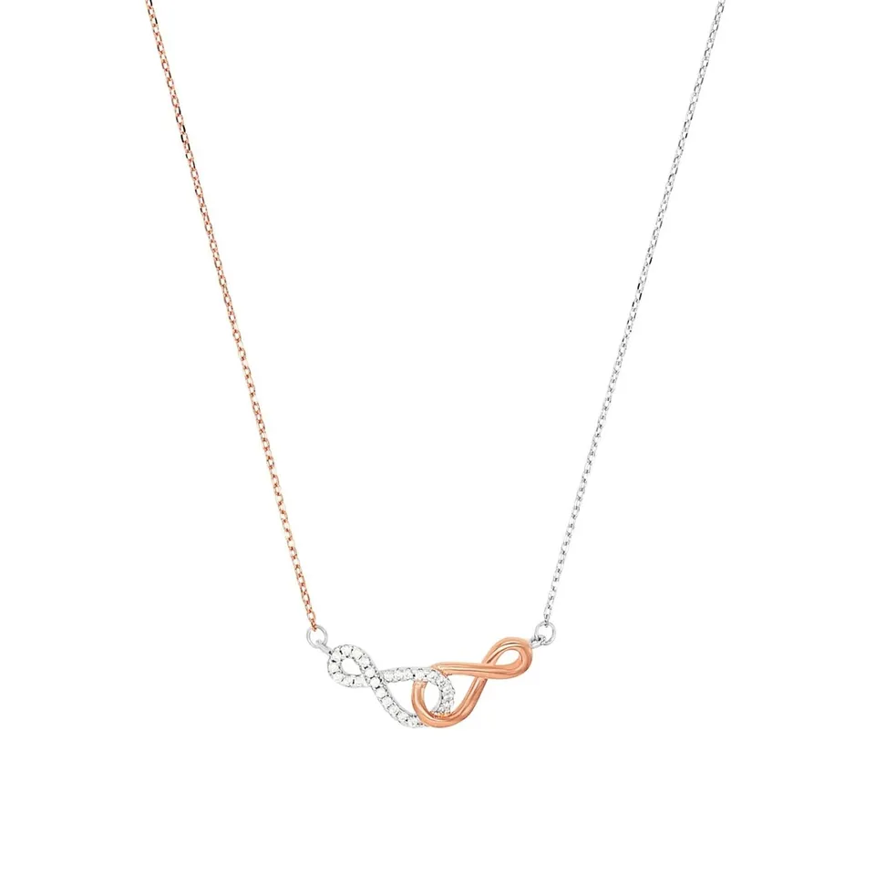 amor-kette-anh-nger-9123971-infinity-bicolor-42-3-cm image 1
