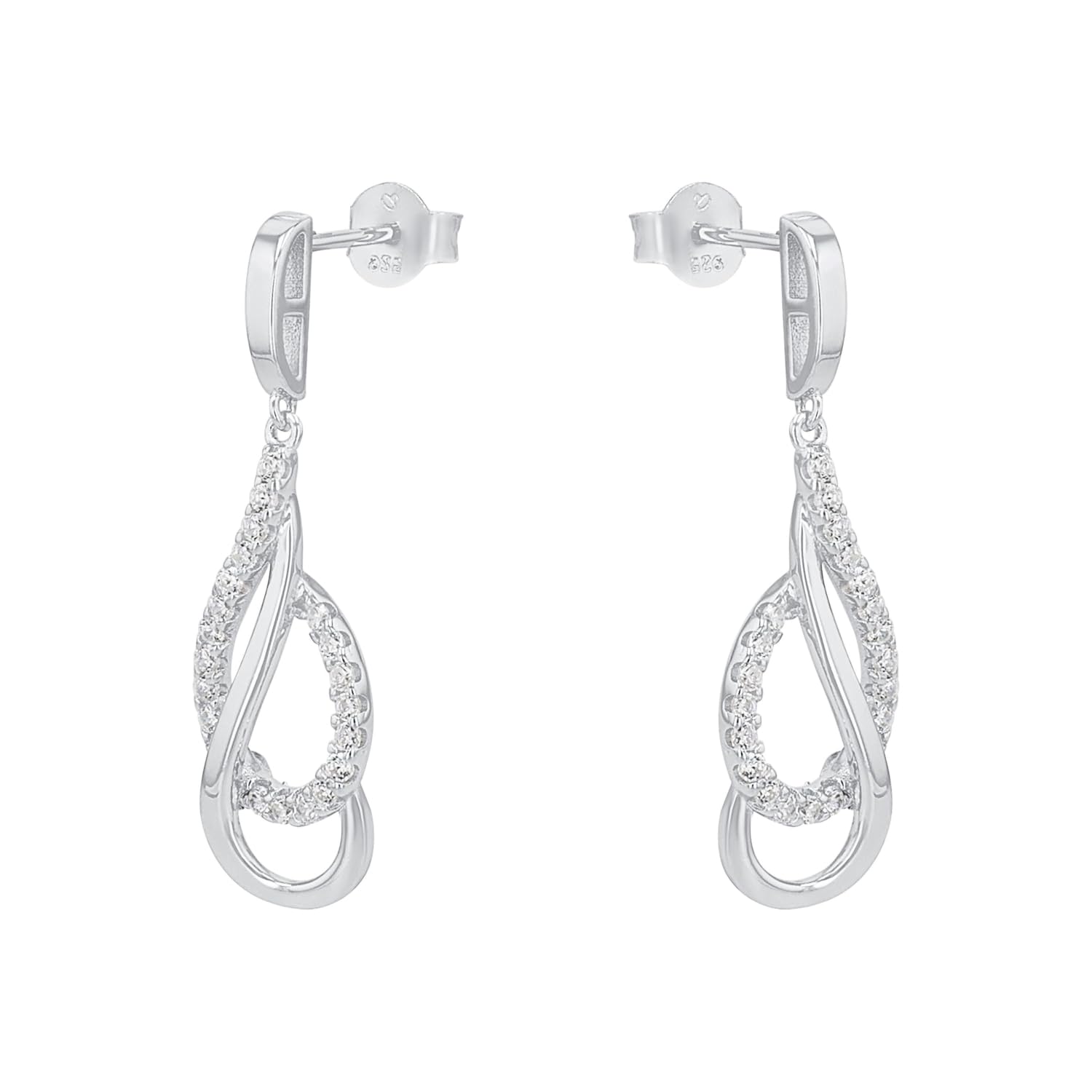 amor-2026220-ohrh-nger-silber-zirkonia-2-8-cm-damen image 3