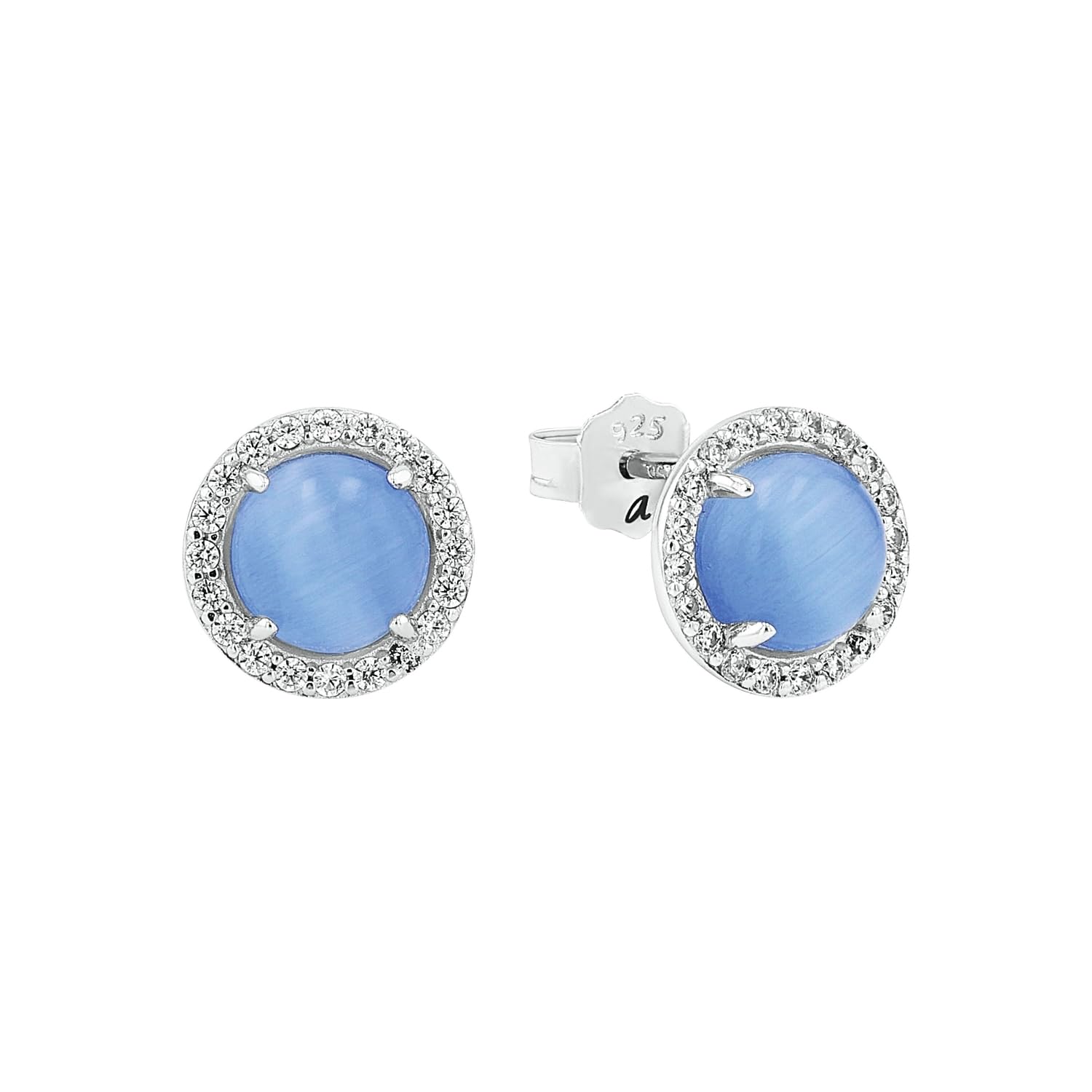 amor-ohrschmuck-ohrstecker-925-silber-rosa-zirkonia-damen image 7