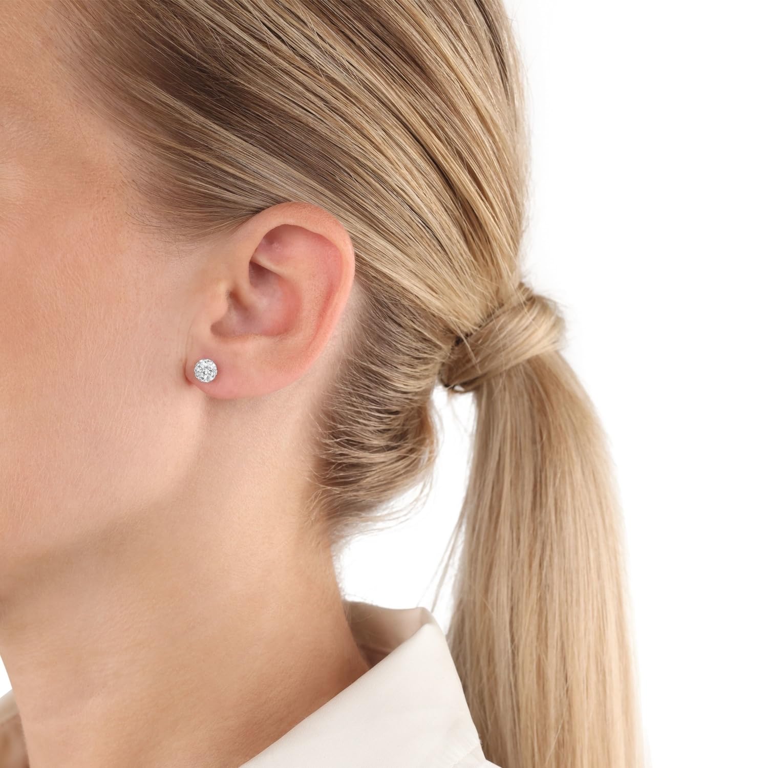 amor-ohrschmuck-kugel-ohrstecker-wei-zirkonia-silber image 2