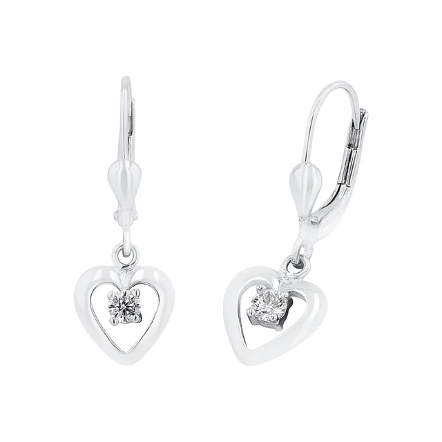 amor-ohrschmuck-ohrh-nger-925-silber-zirkonia-kinder image 1