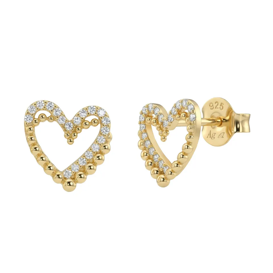 amor-ohrschmuck-amr-e0043-ohrstecker-herz-gold-mit-zirkonia image 1