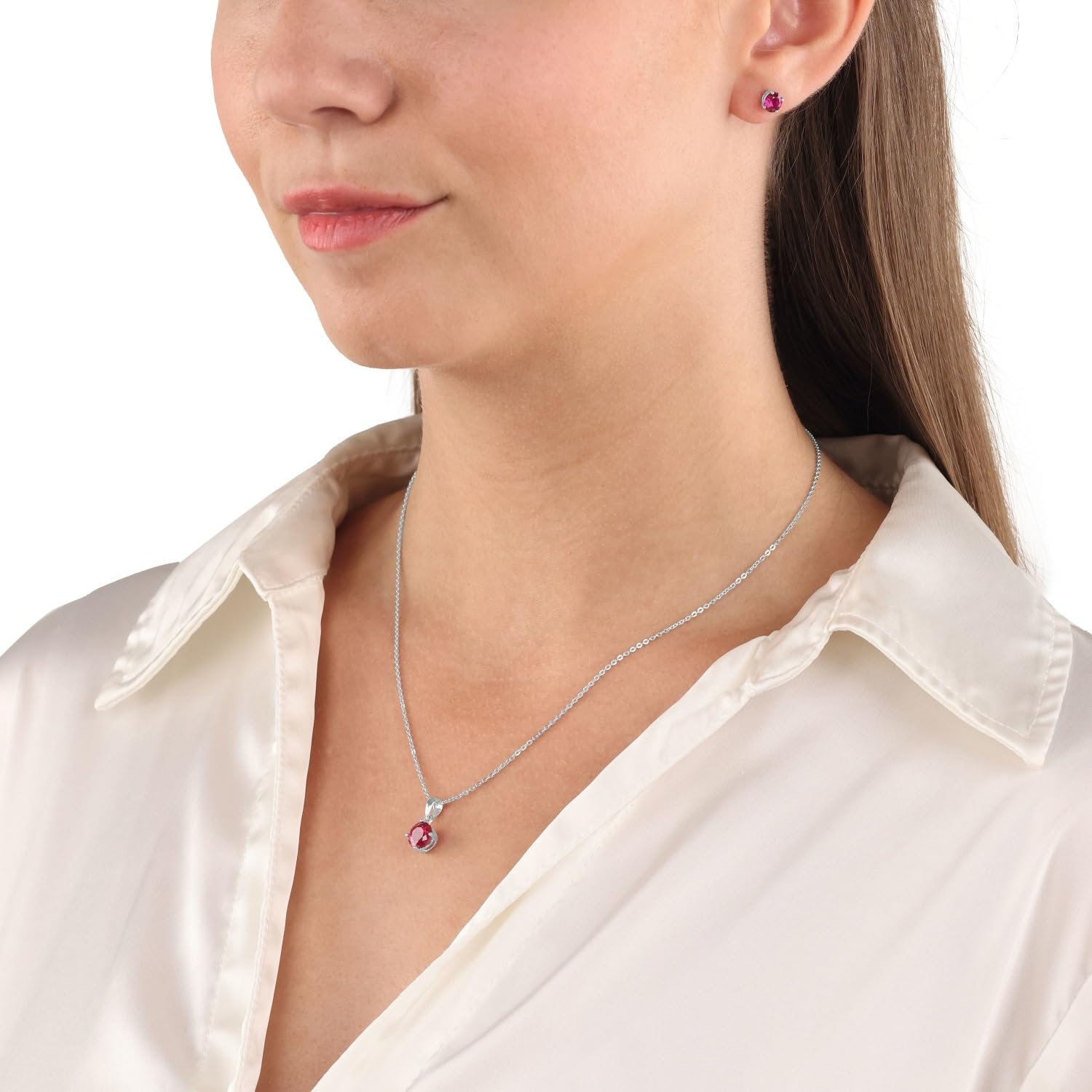 amor-sets-schmuckset-925-silber-beerenfarben-42-cm-zirkonia image 5
