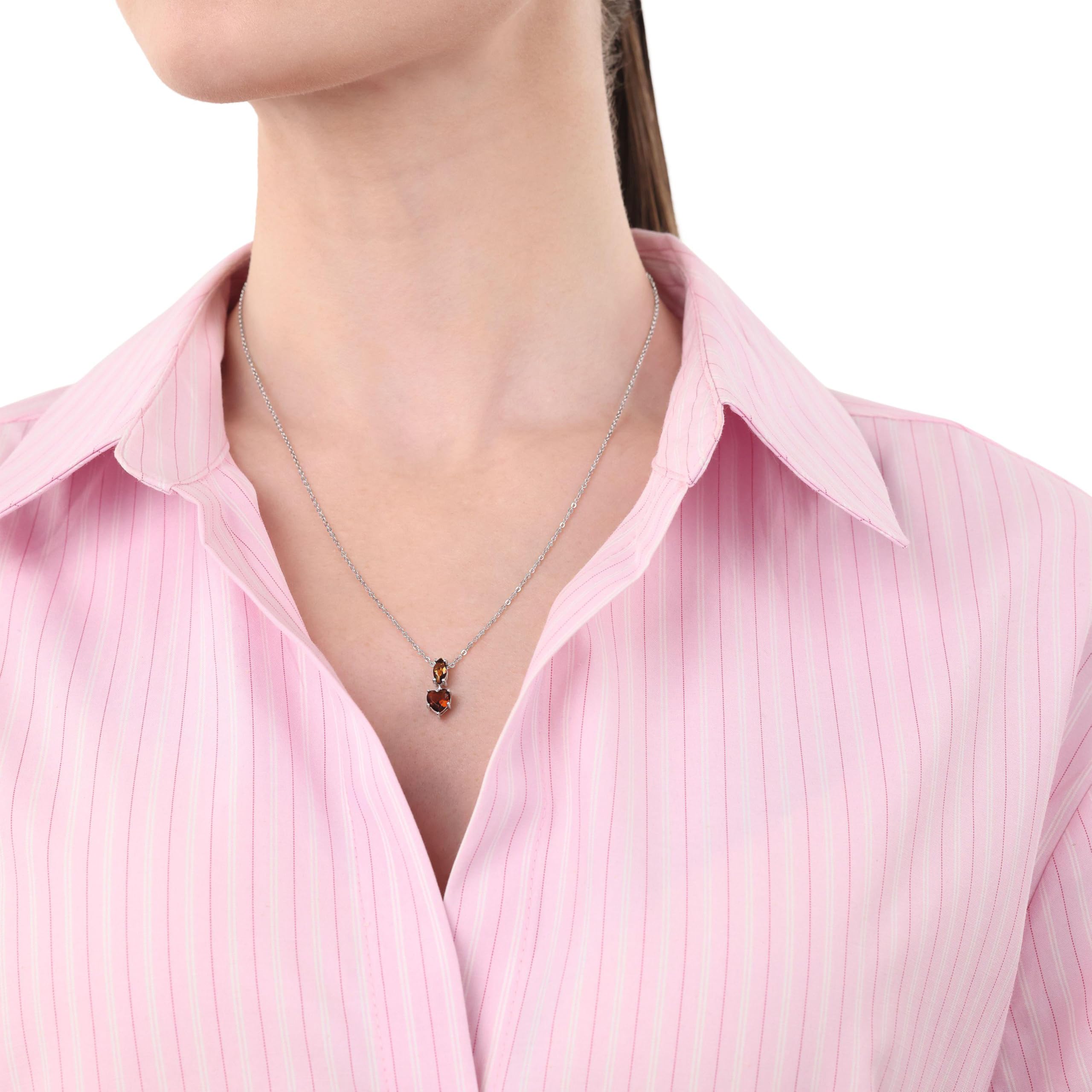 amor-kette-2100035-herz-silber-45-cm-glas-damen image 2