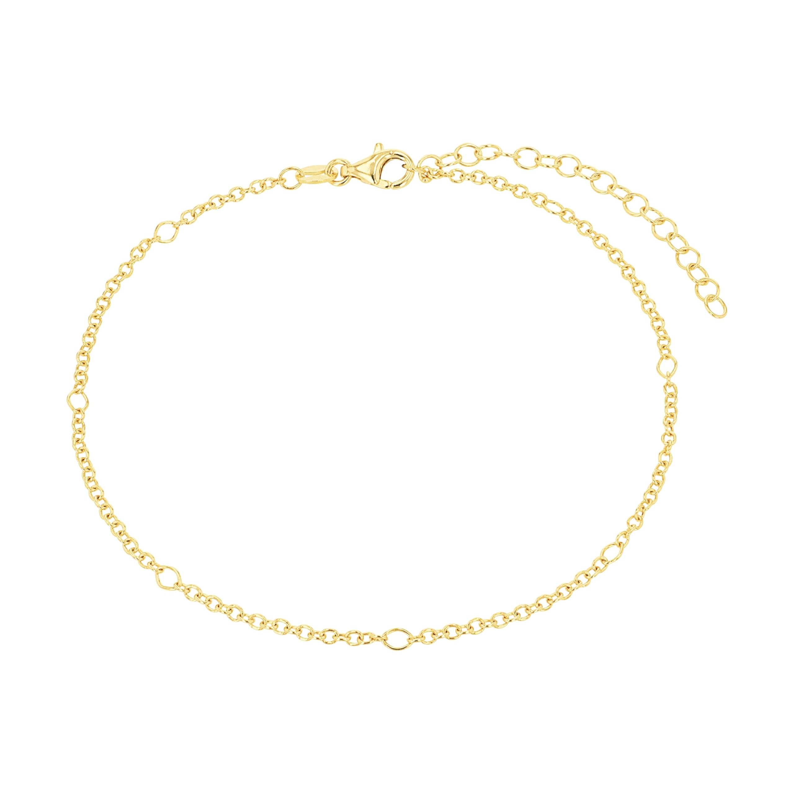 amor-fu-kettchen-925-silber-fu-kette-gold-22-5-cm image 1