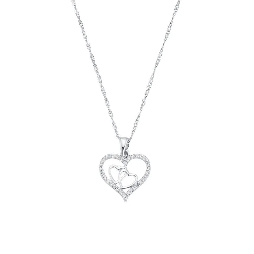 amor-halsschmuck-tripple-herz-kette-925-silber-zirkonia image 1