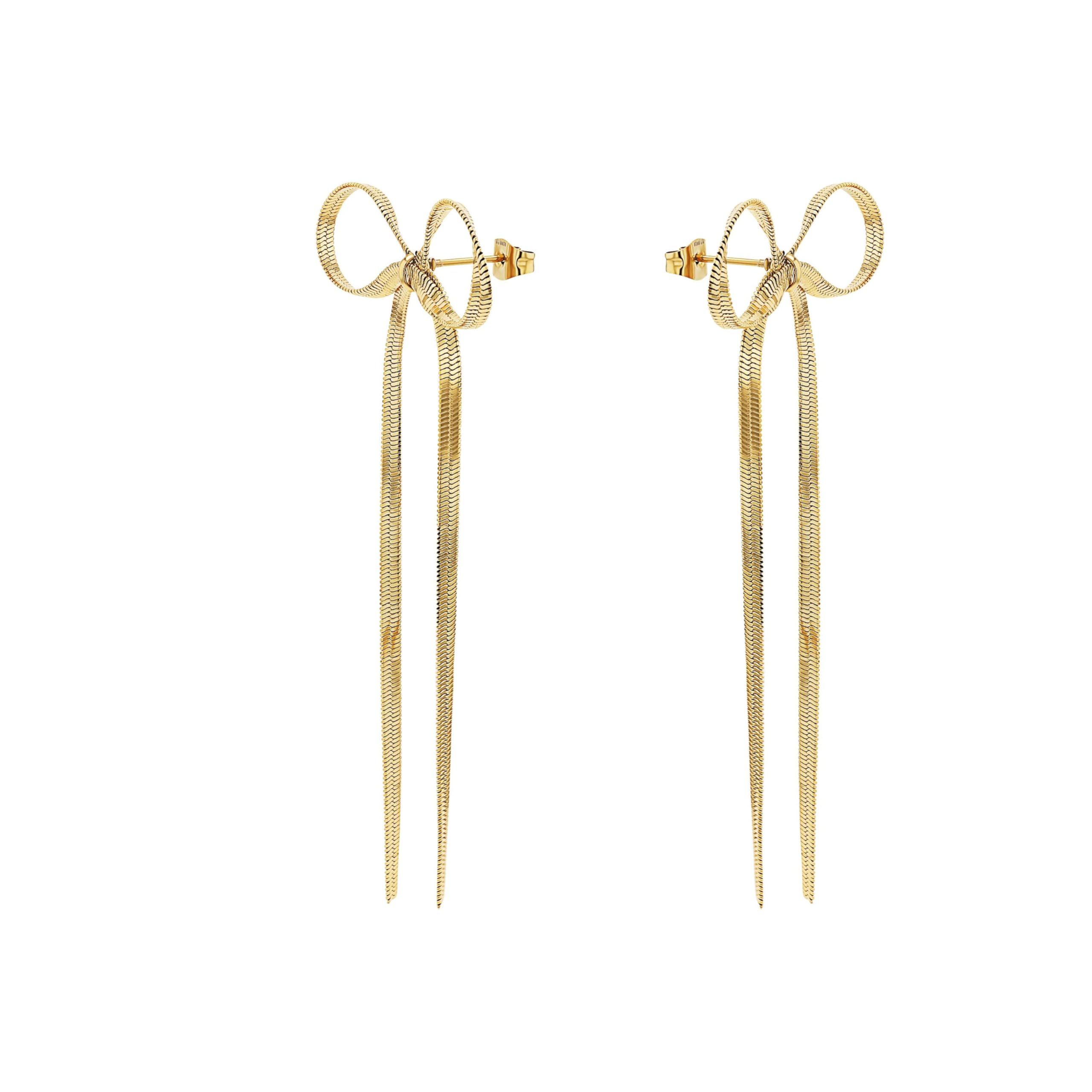 amor-2100179-ohrh-nger-damen-gold-schleife-90-mm image 4
