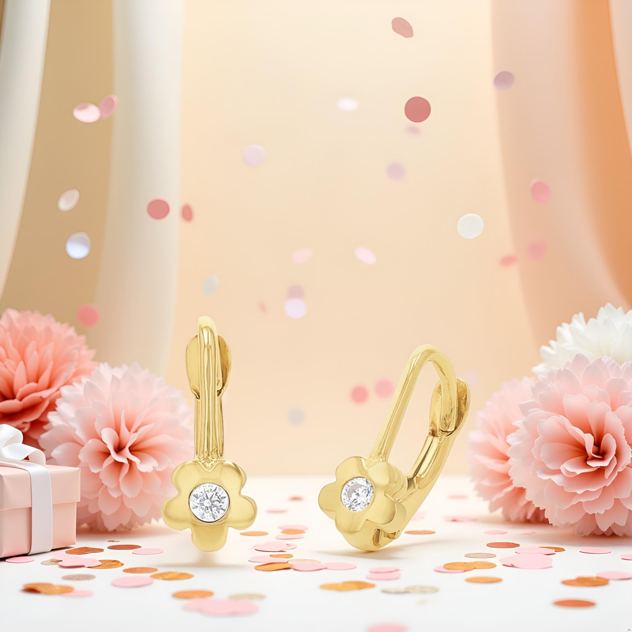 amor-ohrschmuck-ohrh-nger-blume-gold-1-3-cm-zirkonia image 3