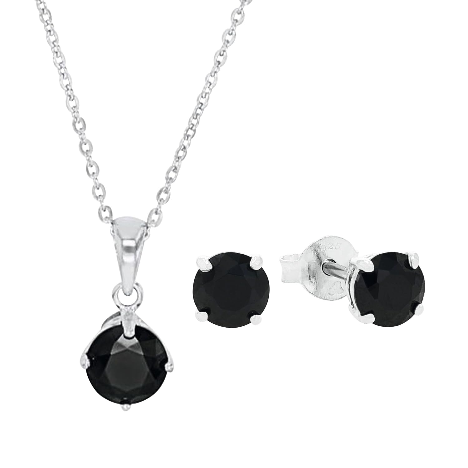 amor-sets-schmuckset-925-silber-schwarz-42-cm-zirkonia image 1